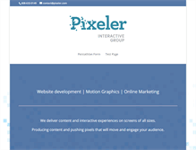 Tablet Screenshot of pixeler.com